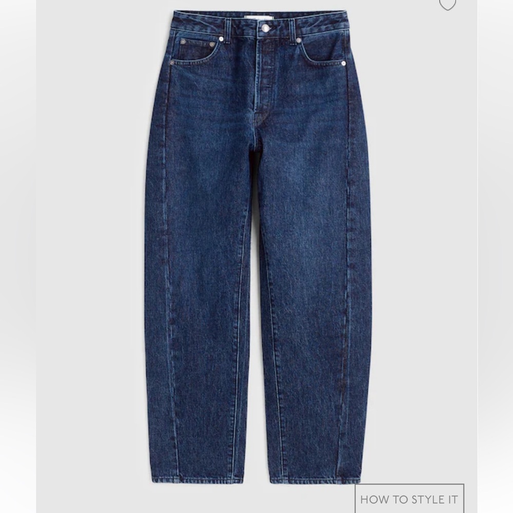 NWT! Madewell The Curvy Pieced Barrel-Leg Jean in McKinney Wash orig $148